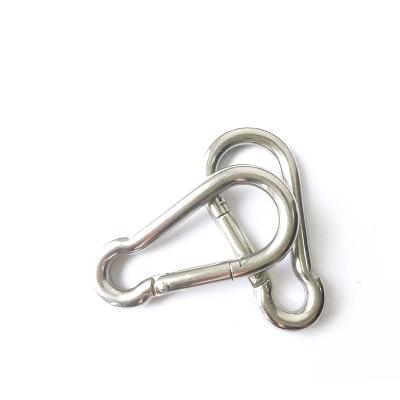 China 10pcs Heavy Industry Stainless Steel Carabiner Snap Hook M5 304 D Outer Ring Chain Quick Link Lock for sale