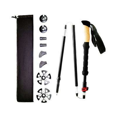 China Cork Manufacture Various Folding Raising Trekking Pole / Adjustable Hiking Pole / Trekking Pole for sale