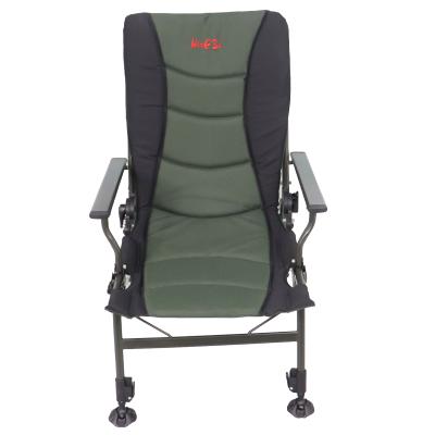 China Leisure Goodwin Indoor and Outdoor Folding Fishing Chair Portable Metal Folding Chair with Adjustable Mud Feet for sale