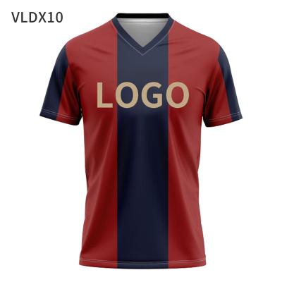 China Shirts & Tops OEM Service Sublimated Custom Design Football Jersey V-Neck T-Shirts Cycling Jersey Baseball Jersey VLDX10 for sale