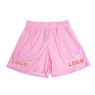 China OEM Breathable Pink Shorts Basketball Mesh Shorts For Men POWER29 Mesh Shorts With Pocket Custom Double Layer for sale