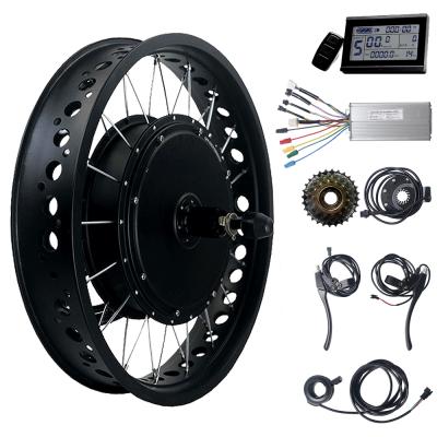 China 48V 1000W Rear Spin Brushless Gearless Fat Tire 20/26inch Wheel Motor Kit Matched With 4.0 Tire For Fat Tire Ebike Kit 20