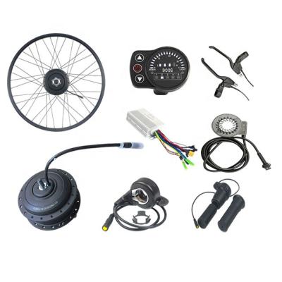 China Two series ready to board 26 inch 36v 48v 250w 350w 500w 750w brushless 28 inch front wheel hub motor bike conversion kit for ebike for sale