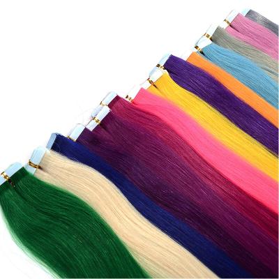 China Hot Selling 100 Russian Cuticle Straight Brazilian Wave Remy Hair Wholesale Human Hair Tape In Hair Extension for sale