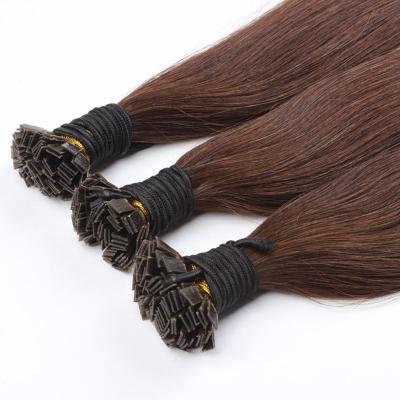 China Popular silky straight wave prebonde hair extension 0.5g 0.8g 1g by strand hair brazilian flatbonding hair extension for sale