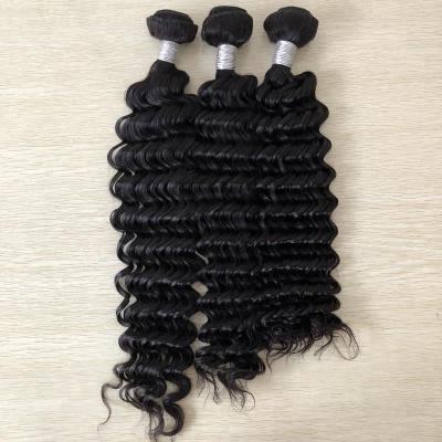 China 100 Human Hair Deep Natural Black Brazilian Wave Virgin Hair for sale