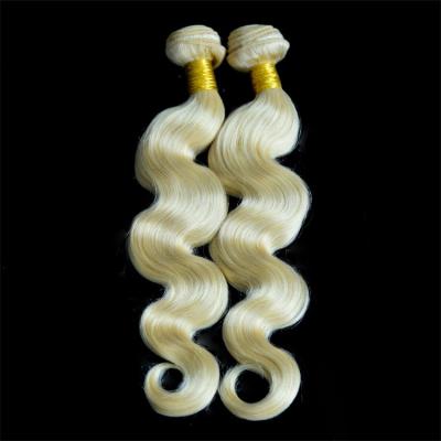 China Young Lady Company 613 Virgin Blonde Cuticle Aligned Human Hair Body Wave Hair Extension Bundles Intestine Directly Manufacturing for sale