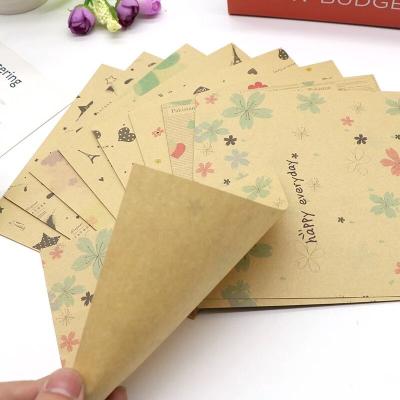 China China Wholesale High Quality Custom Printed Patterned Kraft Scrapbook Paper For Designer for sale