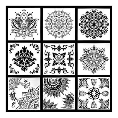 China school & office school & desktop laser cutting PP/PET stencils Custom Art Plastic Stencils Set For Painting Notebook for sale