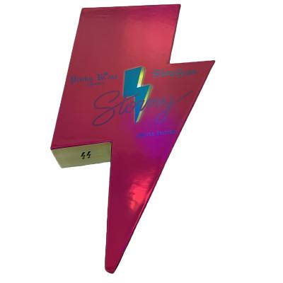 China Best Price Recyclable Custom UV Glossy Thunder Shape Custom Gift Boxes for sale