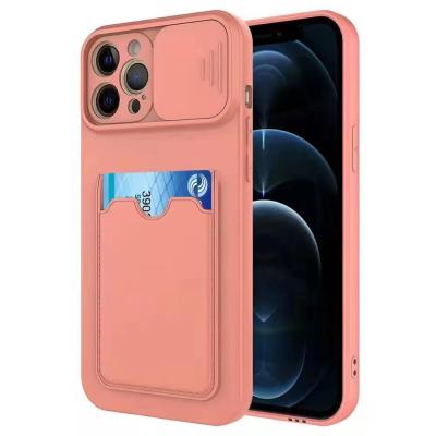 China New Anti-fall Slide Camera Lens Protector Case For Samsung A32 4G Silicone Card Slot Holder Phone Case For Samsung A32 4G for sale