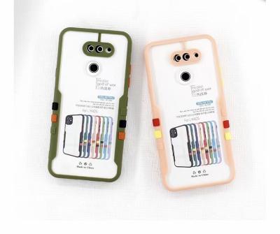 China Transparent Ultra Thin Two In On Transparent Soft Case Camera Protective Phone Case For LG K41 Block Color Frontier Fundas for sale