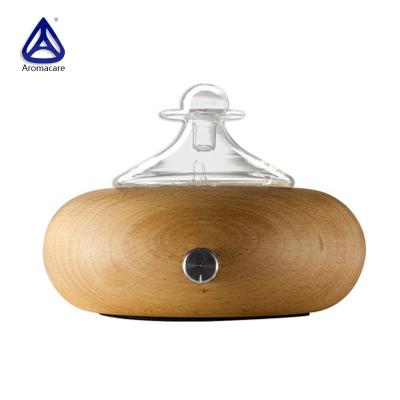 China Household Premium Wooden Glass Aromatherapy Essential Oil Waterless Aroma Diffuser for sale