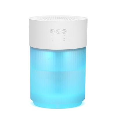 China NEW TRANSPARENT WATER TANK 3L Multi Color Lights Air Ultrasonic Humidifier Essential Oil Diffuser Aroma Mist Maker for sale