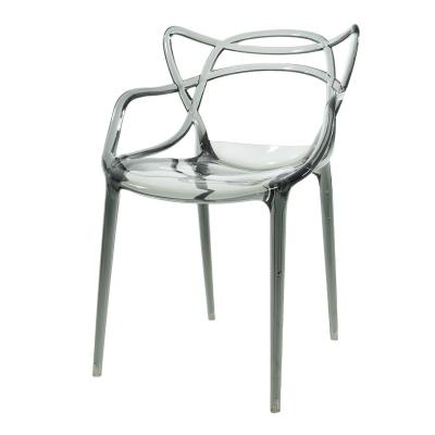 China Web Stackable Modern Plastic PC PP Chair Transparent Stacking Outdoor Clear Dining Chair for sale