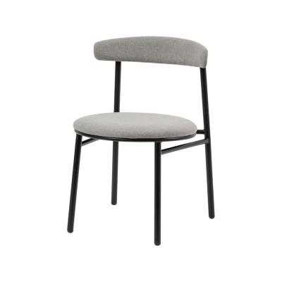 China UNDETERMINED Black Modern Armless Dining Chairs Iron Leg Upholstered Restaurant Dining Chairs Dining Chair for sale