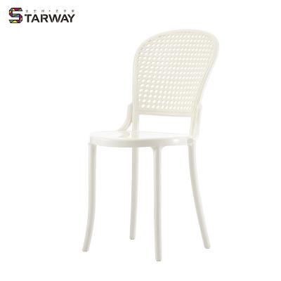 China Modern Wholesale Outdoor PC Polycarbonate Restaurant PP Chair Plastic High Back Dining Chair Wedding for sale