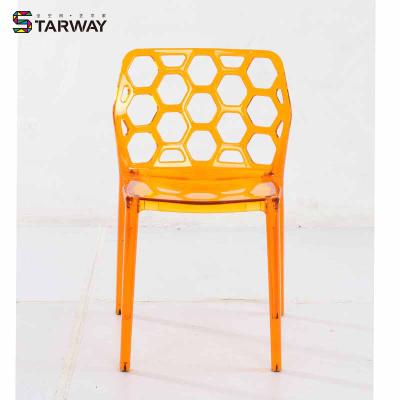 China Modern Wholesale Leisure Cafe Pp Plastic Stackable Armless Dining Chair for sale