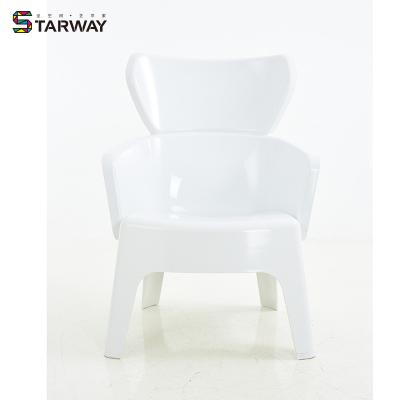 China UNSD Wholesale Nordic Modern Simple PP Plastic High Back Round White Clear Dining Chair for sale