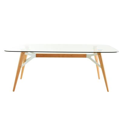 China Wholesale Modern Rectangle Wood Or Glass Dining Table Modern Furniture Dining Room for sale