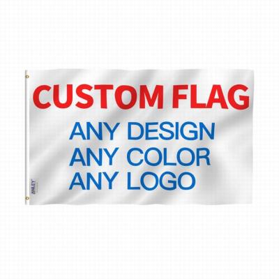 China 3x5 ft Nonwoven Flag Custom Size Double Sided Printing 100% Durable 100D Polyester Pinrt Digitally Printed Your Design Custom Flag for sale