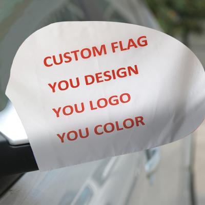 China Custom Europe Blank Car Side Mirror Cover Sublimation Printing Talking Promotion Knitted Polyester With Spandex View Car Mirror Cover for sale