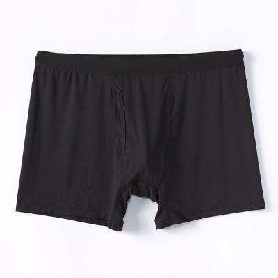 China Anti-Bacterial High Quality OEM Black Private Label Quick Dry Custom Print Mid Rise  Boxer Brief Short Underwear Men for sale