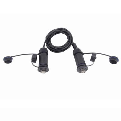 China Military Waterproof Power 2.0 Cable Dust Plug Lock Ring Connector Led M25 To USB 3.0 AF Waterproof Connector for sale