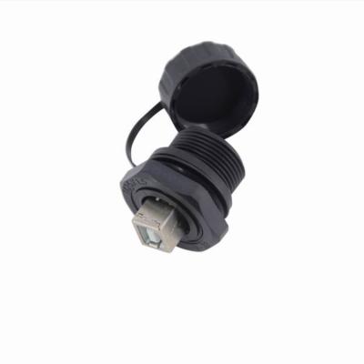 China IP68 RJ45 Cat6e power connector ebike battery plastic waterproof rj 45 industry plug connector for sale