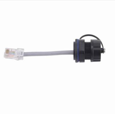 China Power RJ45 to 8p8c male led waterproof cat6 rj45 Ethernet connector female for sale