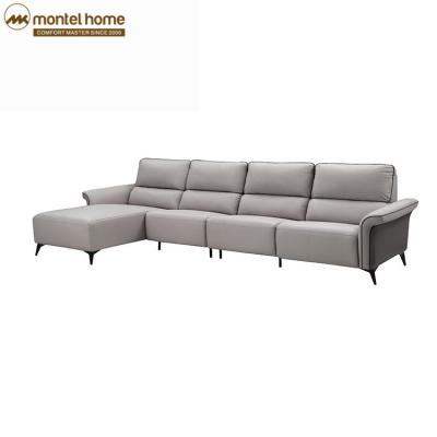 China Modern Corner Recliner Recliner Sofa Sets Soft Functional L Shape Sofas Living Room Cum Bed for sale