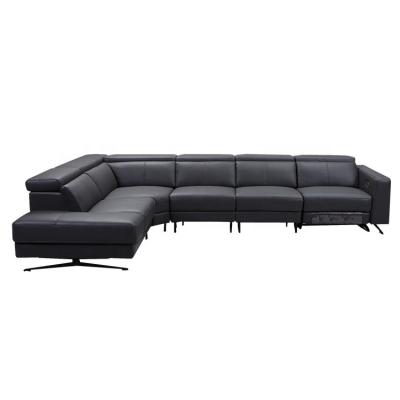 China New design reclining sectionals sofa set living room furniture leather corner reclining electric sofa for sale