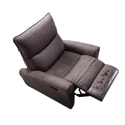 China Long Room Furniture Metal Lazy Boy Massage Manual Salon Lift Rotation Recliner Sofa Leather Chair for sale