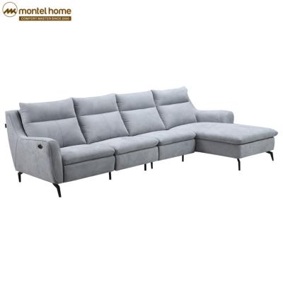 China (Size) Adjustable Furniture Divano Velluto L Shape Sofa Bed Folding by Gray Fabric Sofa Living Room by Montel Divani Modern Corner Sofa for sale