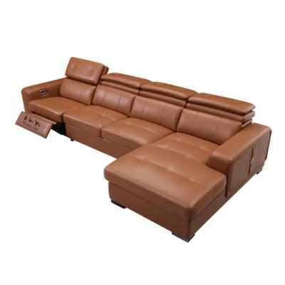 China Full Frame Guangdong Classic Wood Decoro Classic Wooden Leather Sofa (Size) Guangdong Large Adjustable Living Room Italian Furniture Cheap Home Furniture Genuine Italian for sale