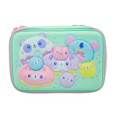 China Fashionable Durable Waterproof EVA Pencil Case Bag African Print Pencil Case Custom 3D Print Kawaii Pencil Case for sale