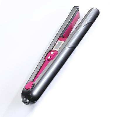 China Ceramic Quick Hair Curler Comb Professional Hair Iron Cordless Tourmaline Hotel LCD Display Hair Straightener Hair Straightener for sale