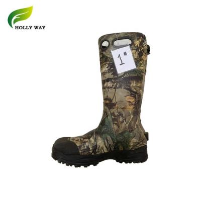 China Rubber Boots Neoprene Camouflage Hunting Rubber Boots With Grip For Men for sale