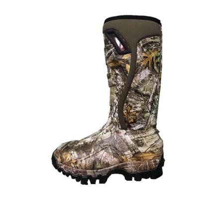 China 5mm Camouflage Neoprene Heated Mens Camouflage Hunting Fishing Rain Wellies Khaki for sale