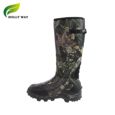 China Rubber Boots Hunting Boots For Men Waterproof Camouflage Neoprene Rubber Boots With Grip For Hunting for sale