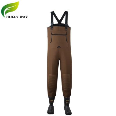 China Cheapest 100% Waterproof Oliver Green Neoprene Fishing Chest Wader For Men for sale