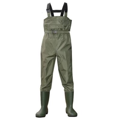 China 100% Waterproof Bootfoot Waders, Bonded Nylon/PVC Two-Ply Fishing and Hunting Lightweight Waterproof Waders for Men and Women for sale