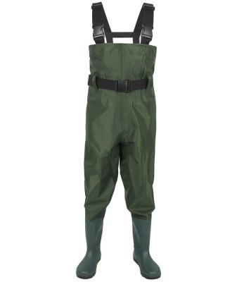 China 100% Waterproof Hunting Fishing Waders Fly Fishing Waders For Women Men With Boots, Waterproof Bootfoot Nylon/PVC Wader, Size 7-Si for sale