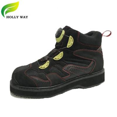 China Synthetic Leather With Mesh Upper BOA System Waterproof Fishing Wading Boots With Rubber Sole for sale