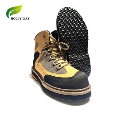 China Synthetic Leather Waterproof Fly Fishing Wading Boots With Rubber Sole From China for sale