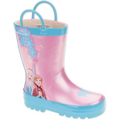 China Kids Boy Girl Waterproof Rain Boots, Waterproof Rubber Printed with Grips for sale