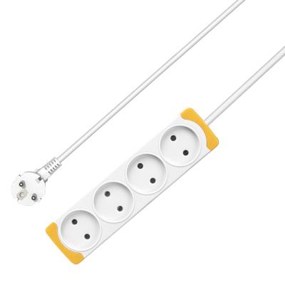 China Cheap 4way Extension Socket 250V 16A Residential/General Purpose European Blank Table Top Eu Manufacturers Power Strip Outlet for sale