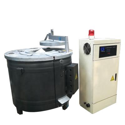 China High Efficiency 500kg Scrap Induction Aluminum Melting Furnace With Silicon Carbide Crucible for sale