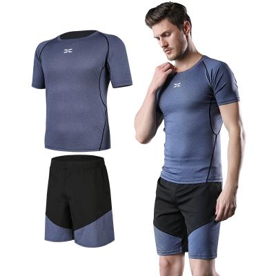 China Fashionable Sports Workout Top Selling Running Gym Men's Fitness Wear Breathable Set for sale