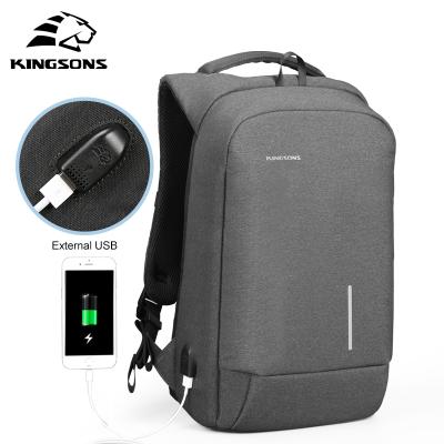 China Kingsons Backpack Custom Anti Theft Backpack Bagpack Anti Theft Bag Usb Charging Laptop Mochilas Smart Business Backpack for sale